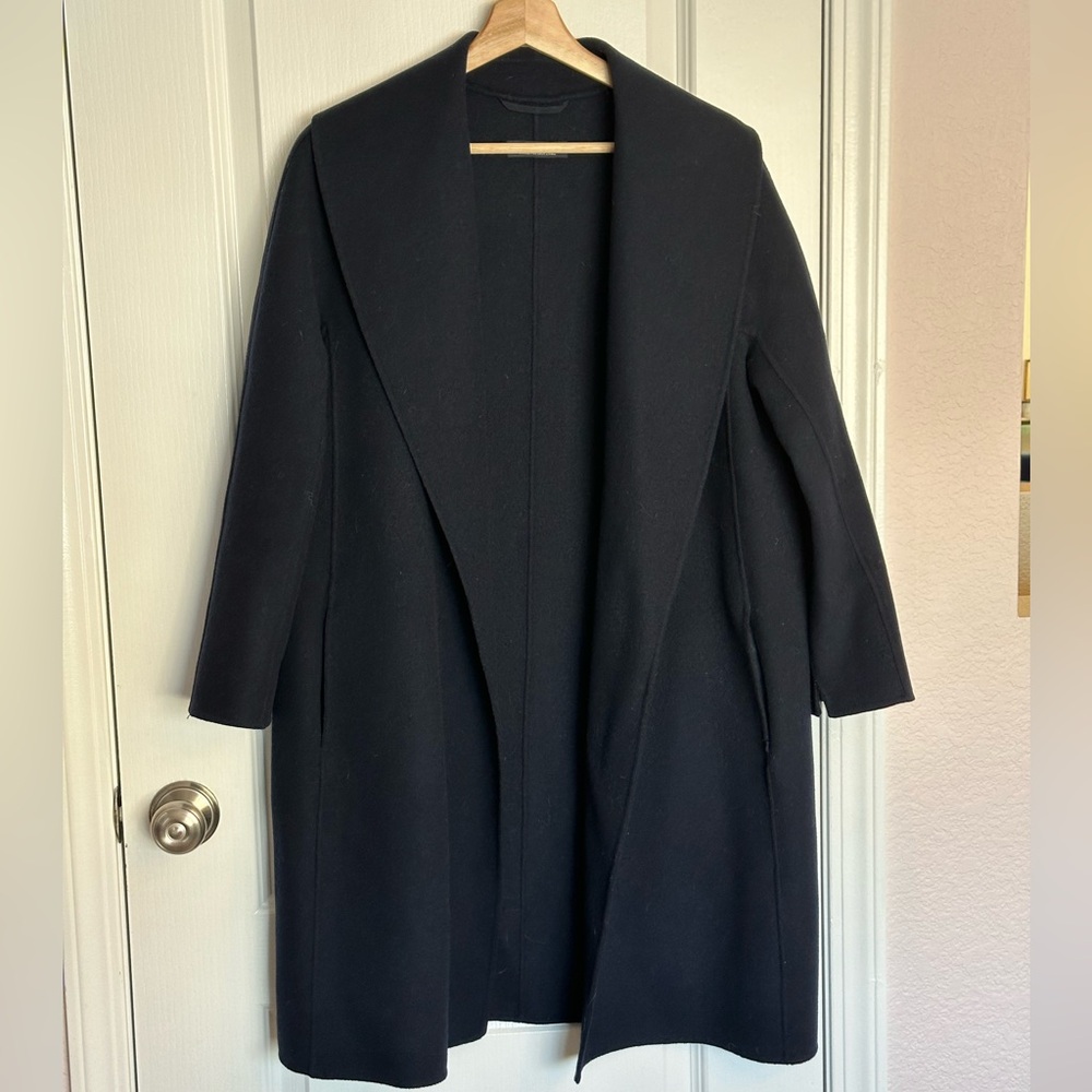 max mara navy wool coat size 10